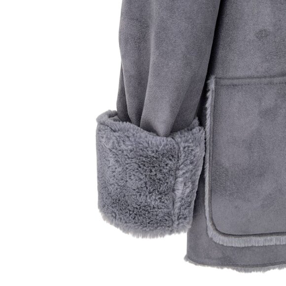 Brandon Thomas Faux Fur Reversible Jacket Gray Size XL - Picture 8 of 14